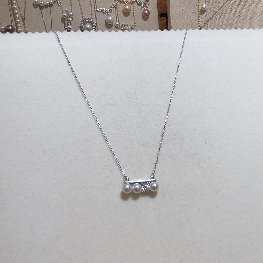 淡水珍珠银S925镶嵌颈饰