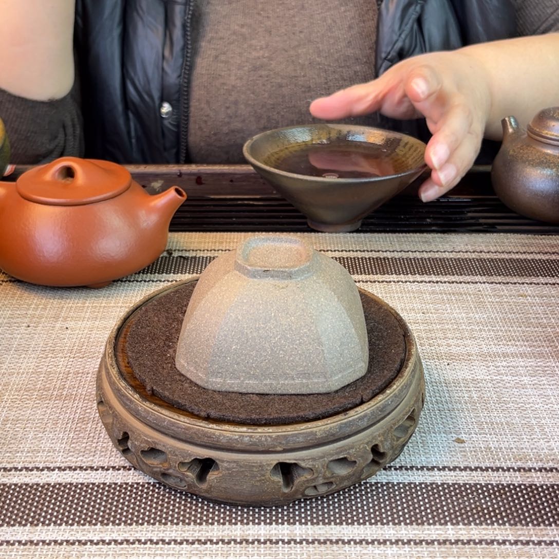 紫砂茶壶五彩段80cc