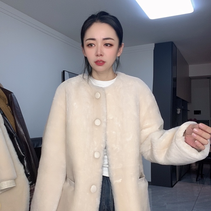 绵羊皮美丽奴皮毛一体M120、L130拍下备注尺码