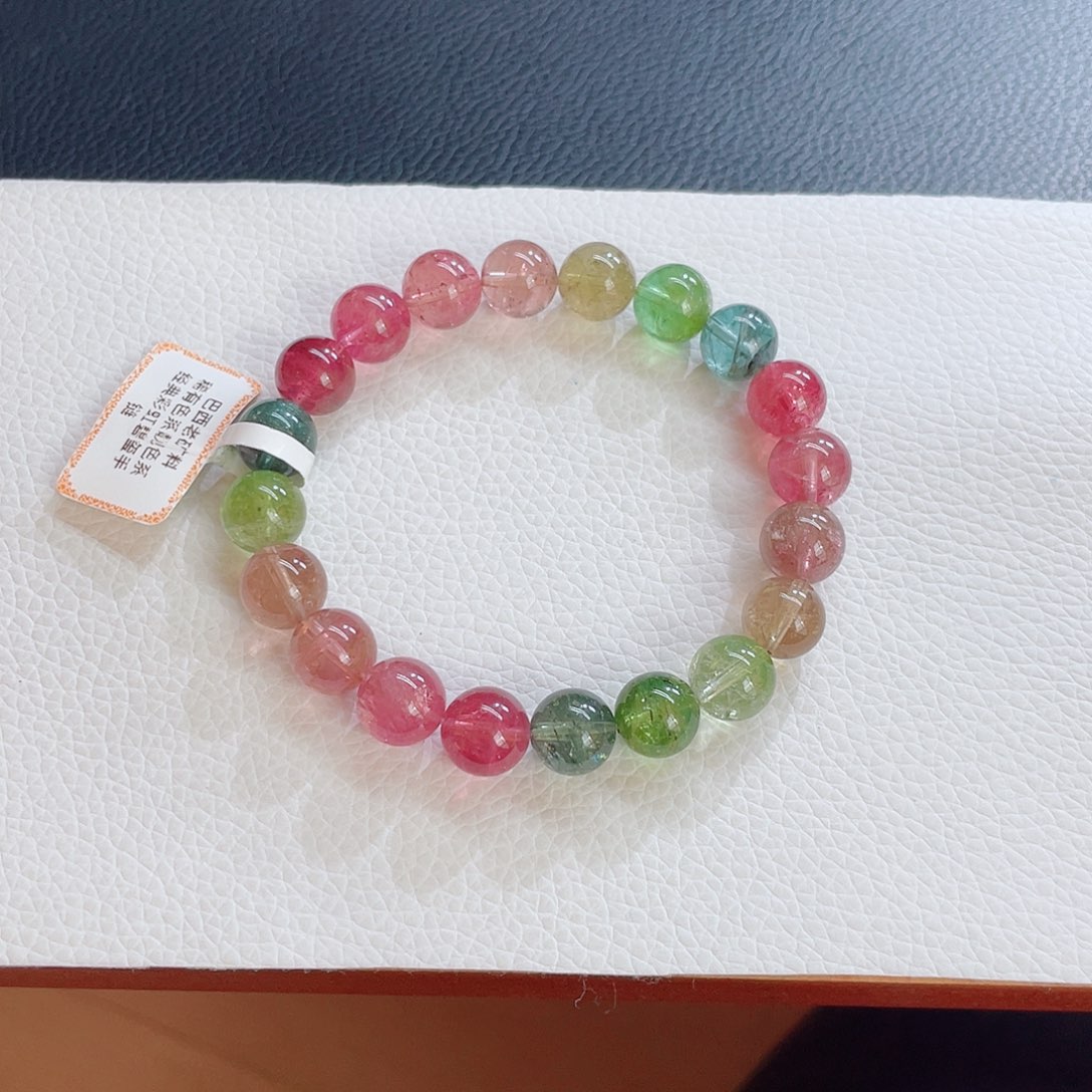 碧玺手链未镶嵌9.8mm左右