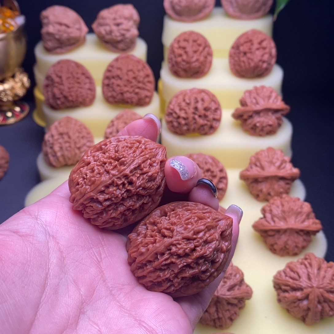 把件文玩核桃廖*子蒜头全品33尺