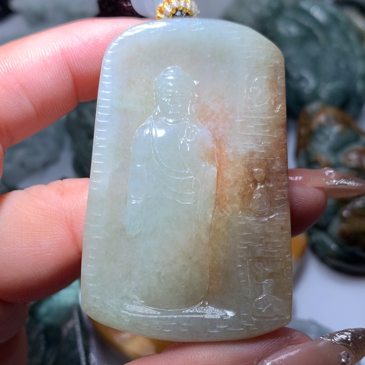 翡翠未镶嵌颈饰保真天然A货翡翠