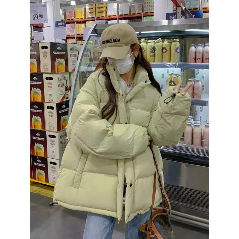 白鸭绒羽绒服外套女冬季新款学生加厚短款小个子面包服B18-1