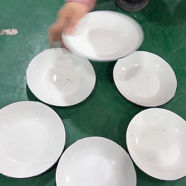 新骨瓷7英寸8只装波纹