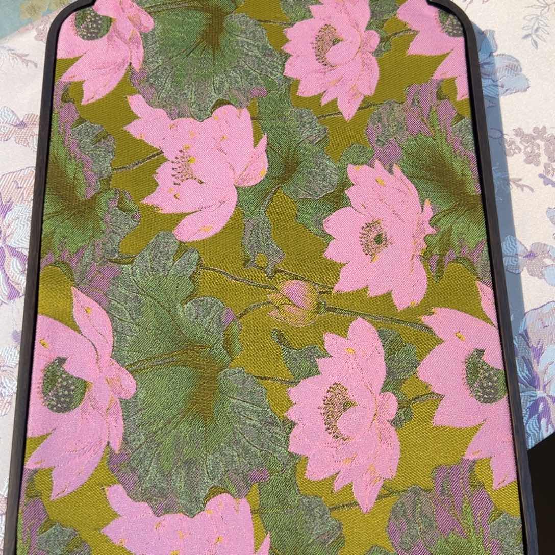 摆件长方形壶承带荷花茶席