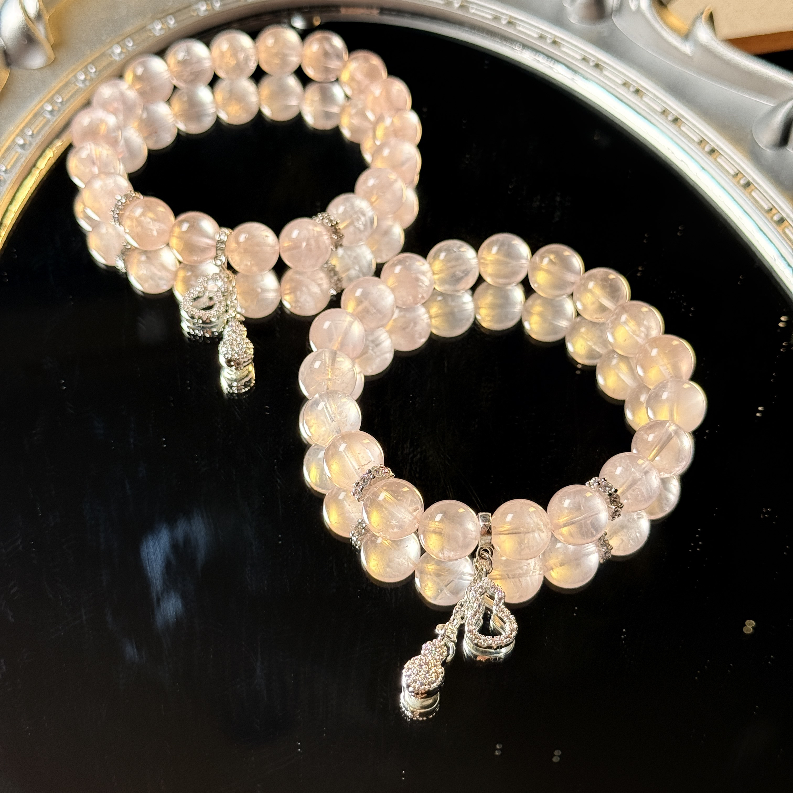 00881=天然粉水晶手串=尺寸约10mm左右=多样性发货