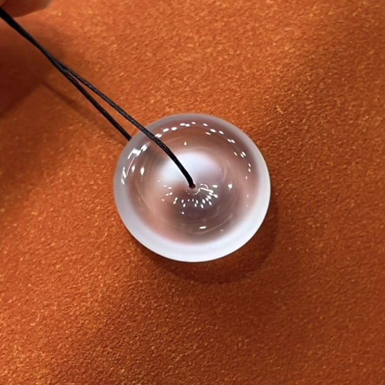 高冰俄料宝石光平安扣26mm左右大小（拍下送礼盒➕同款绳子）