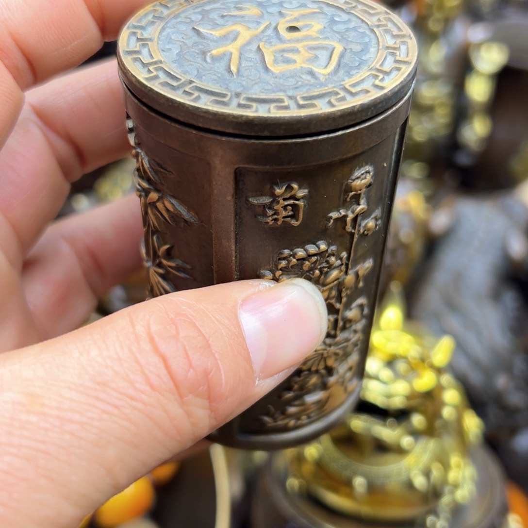 铜摆件欢迎欢迎你