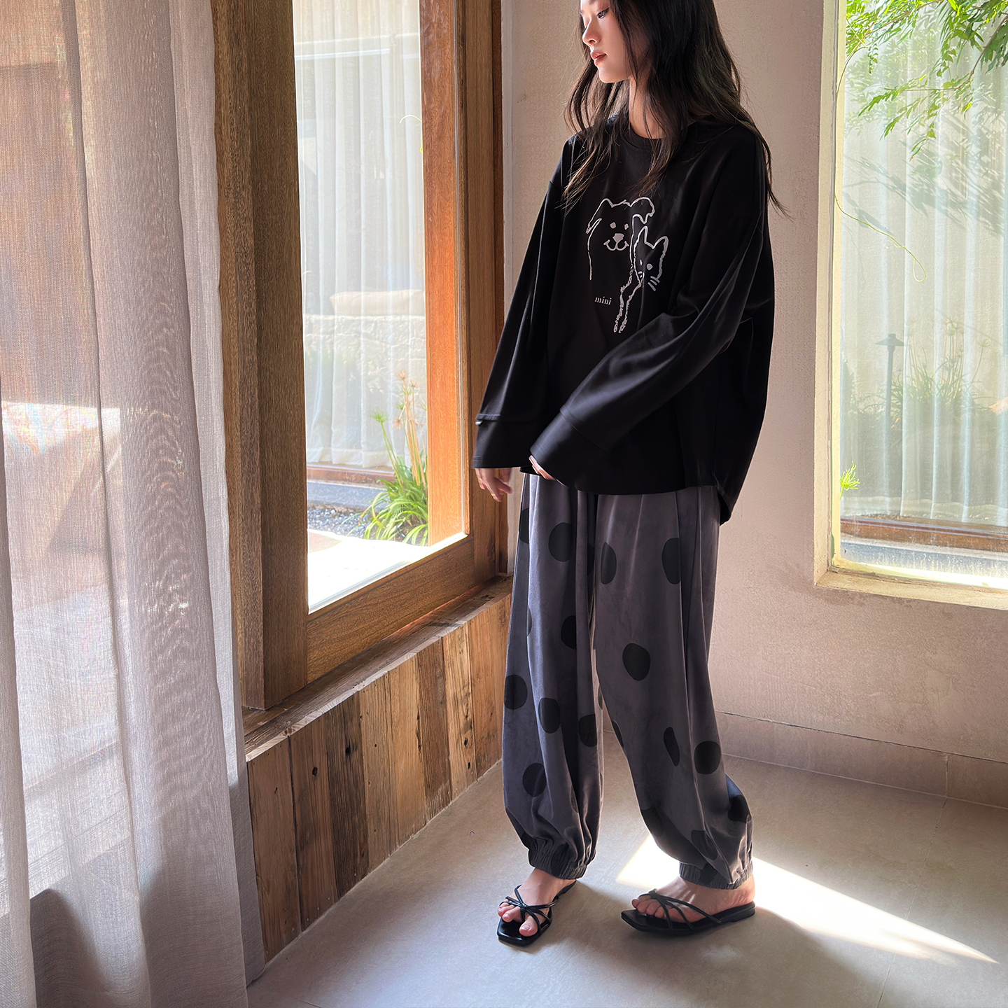 及好睡衣女春秋季甜美长袖2025年新款纯棉波点裤可外穿秋冬家居服