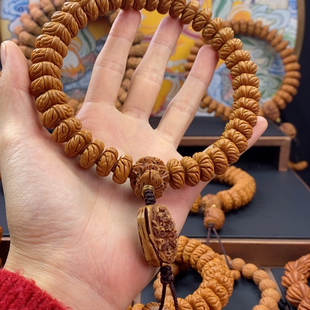 桃核手串ℒ****龙纹桃核祥云