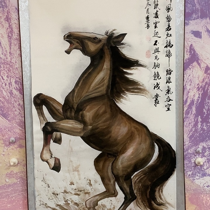 国画李勇中国画马作品