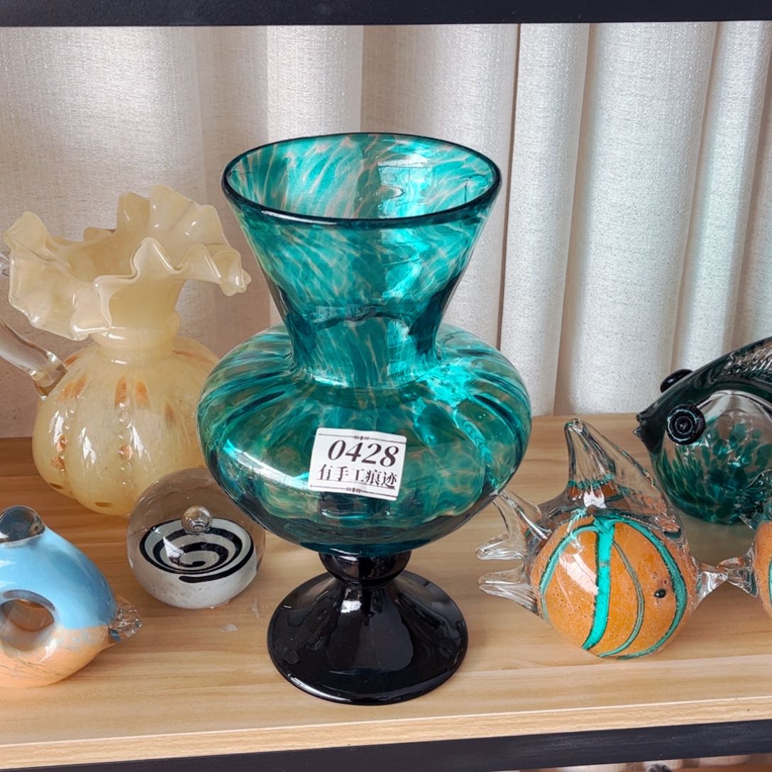 琉璃0428有手工痕迹 花瓶摆件