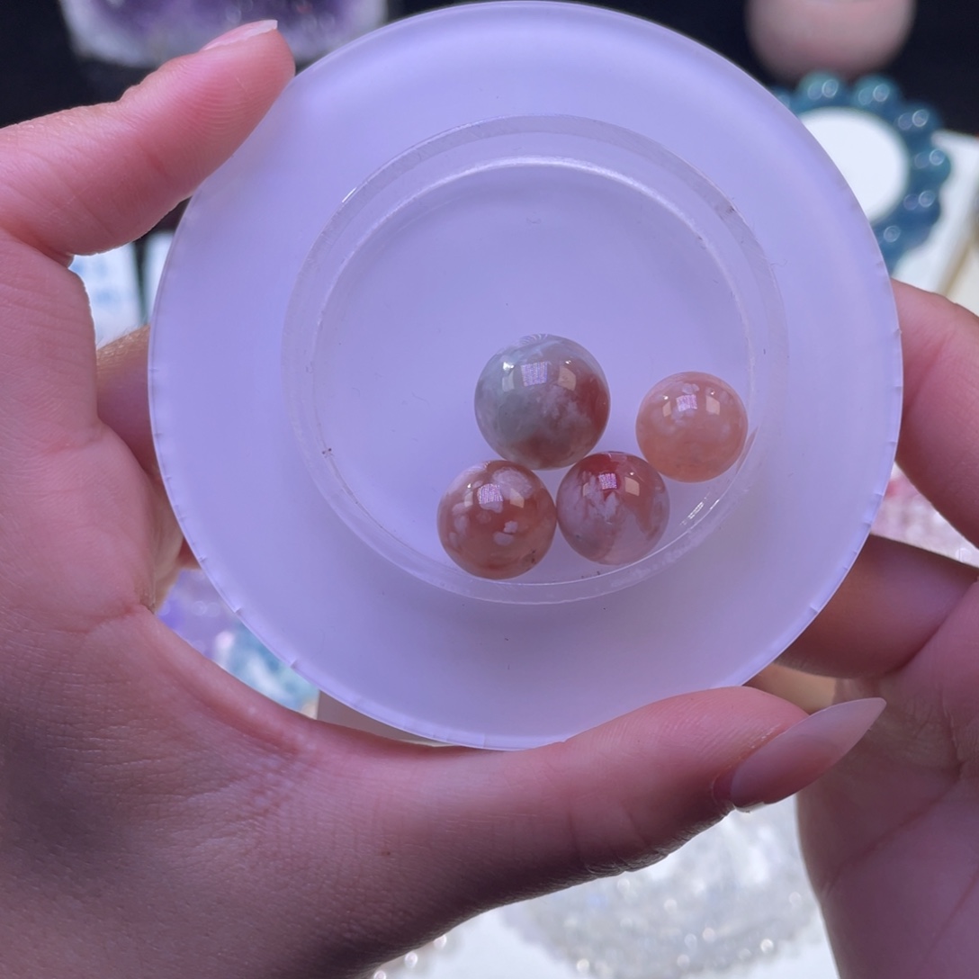 未镶嵌手链水晶玫***丁樱花玛瑙单珠