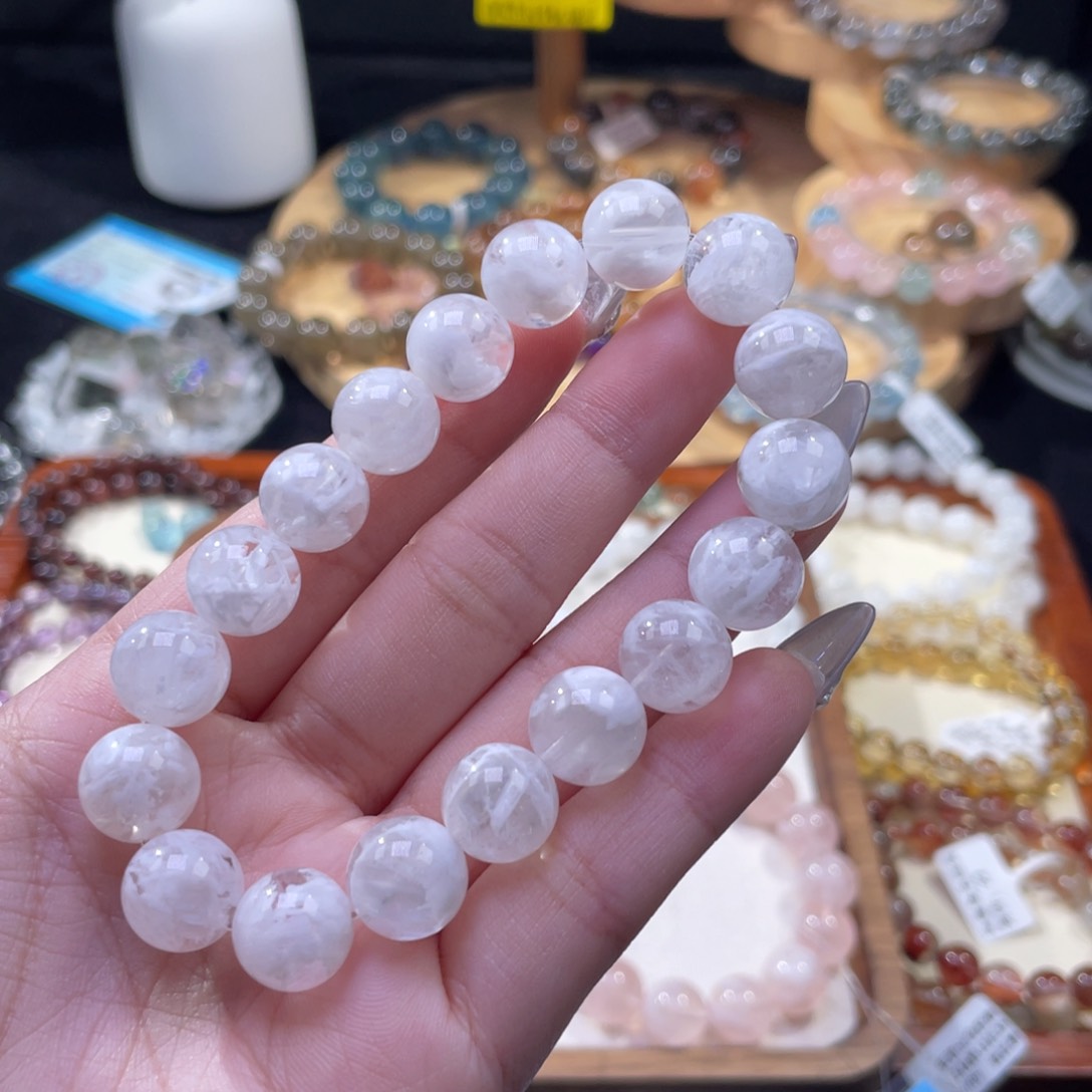 水晶手串未镶嵌雪花幽灵