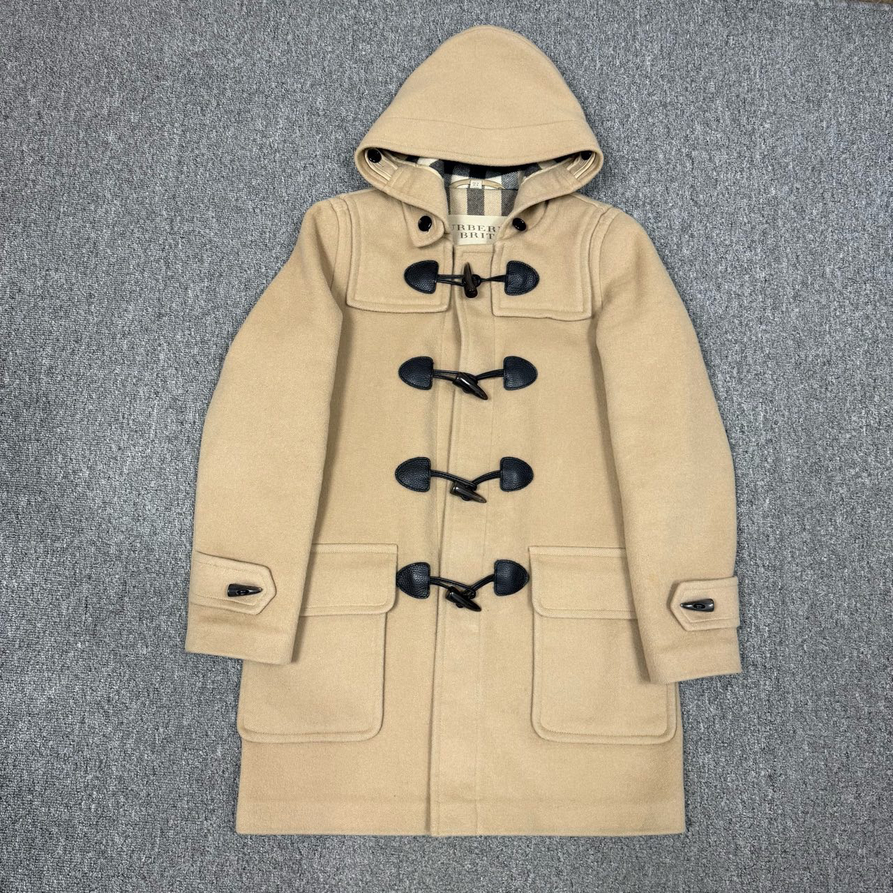 99新 BURBERRY/博柏利 12667468牛角扣羊毛大衣 uk8码99新