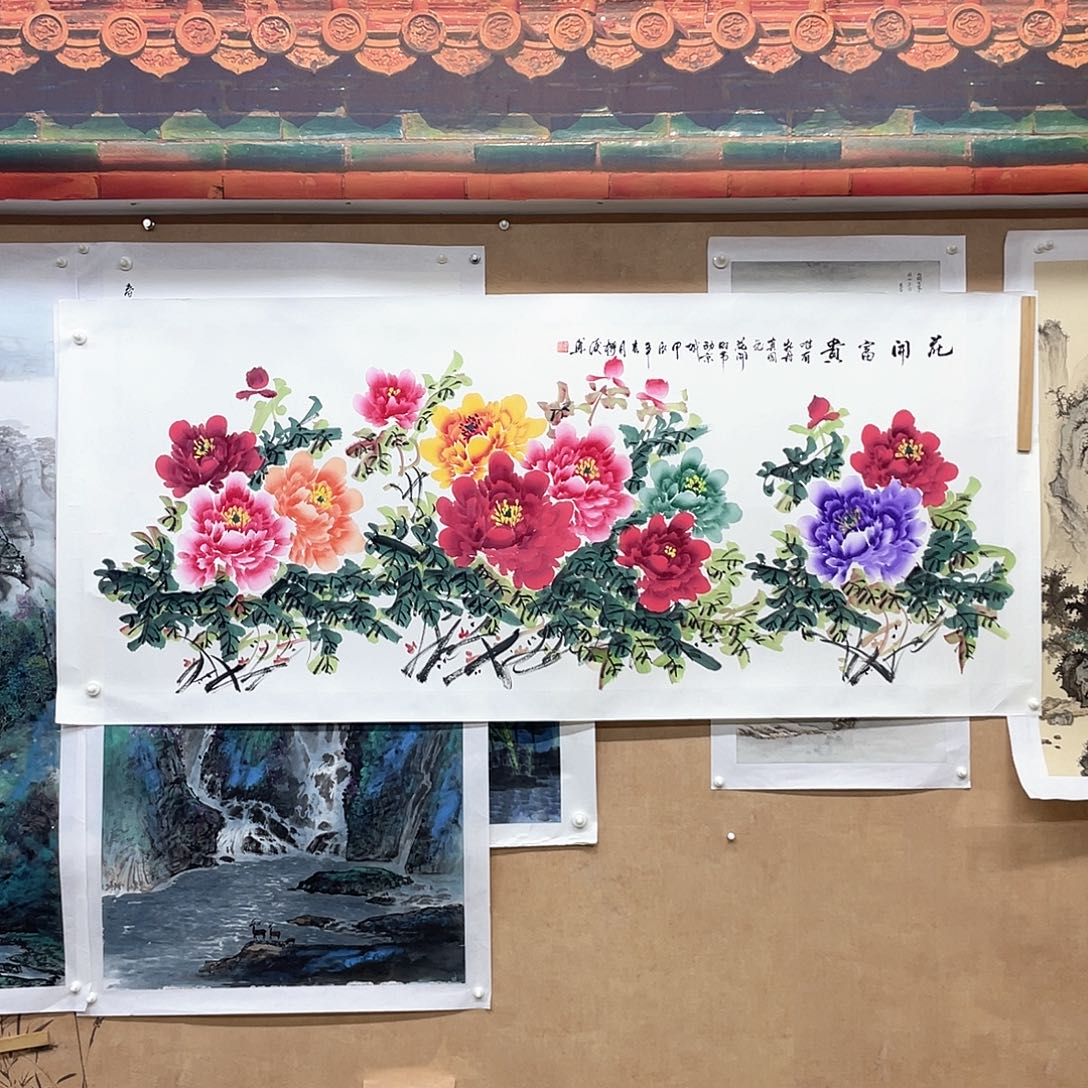 国画手绘国画，精品牡丹，漏价