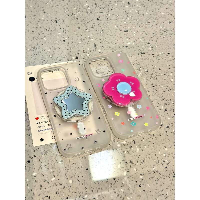 韩系ins满屏彩色花朵星星适用iphone16promax苹果15pro手机壳1413