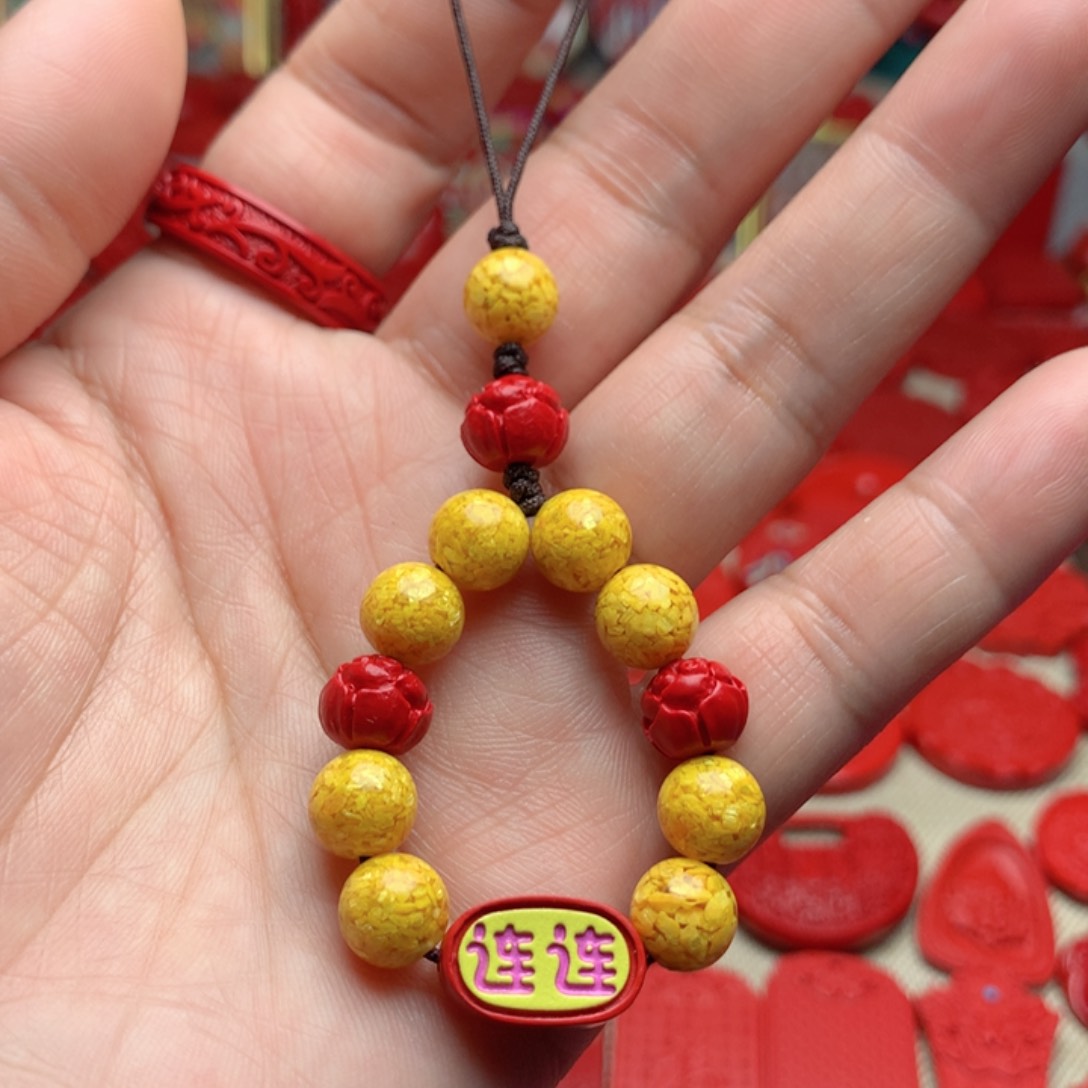 天然辰砂工艺品朱砂手机坠