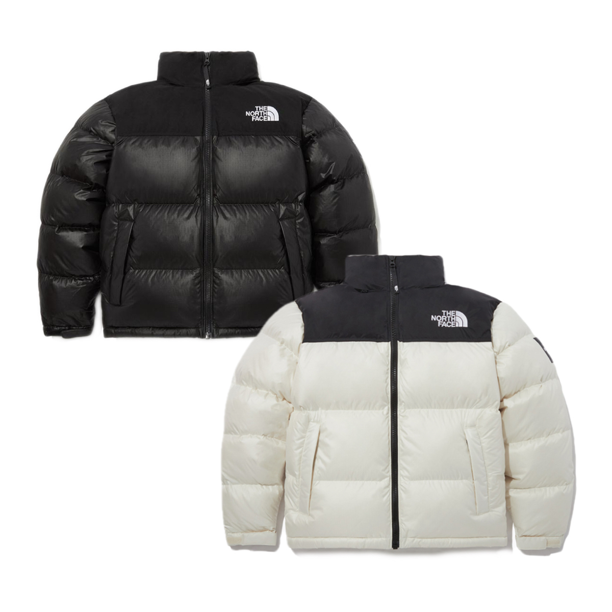 【双11】户外黑白经典款男女情侣运动肩章袖标鹅绒保暖羽绒服