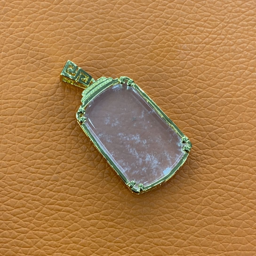 石英质玉吊坠(不含链)合金