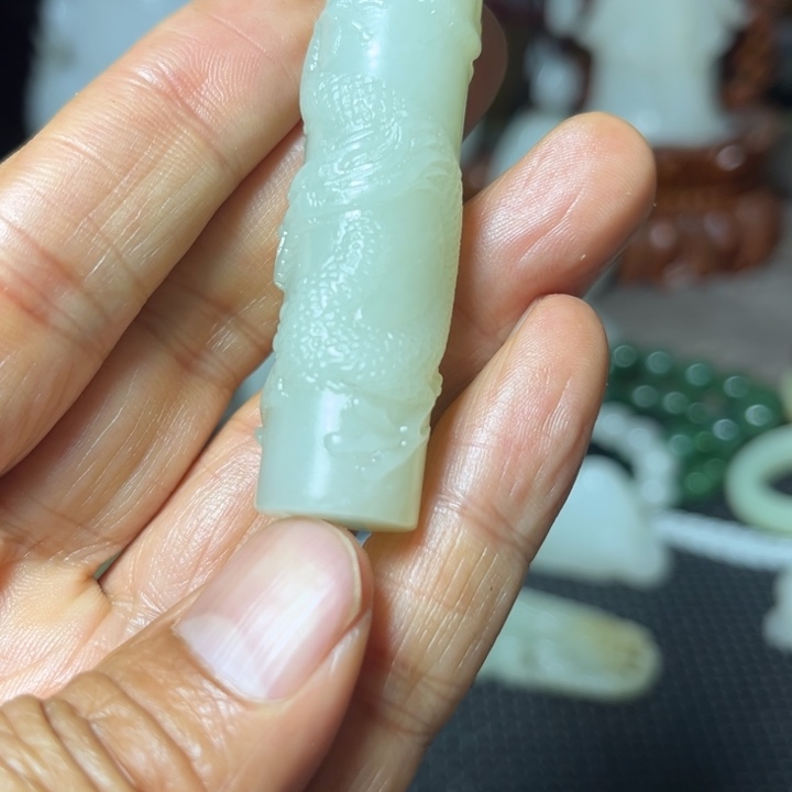 用***7和田玉（糖玉）未镶嵌车挂