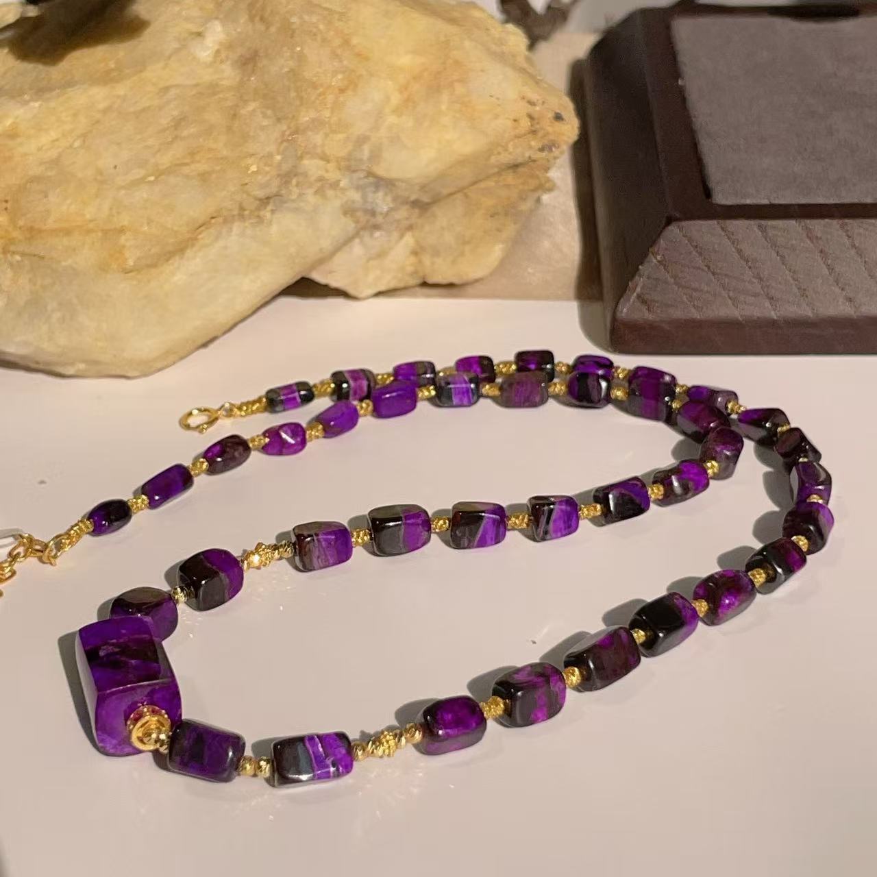 舒俱来丝绒皇家紫18k项链/40cm/AZB3274【编码多样性】