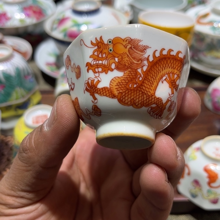 纯手绘精品盖碗杯