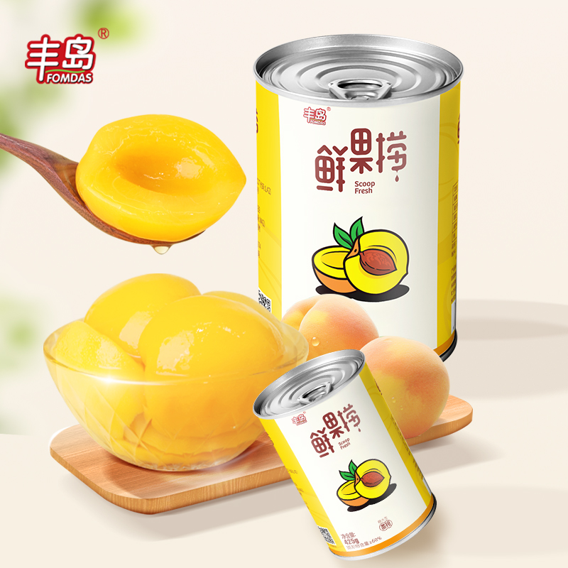 丰岛鲜果捞正宗砀山黄桃水果罐头即食罐头糖水425g*4罐装