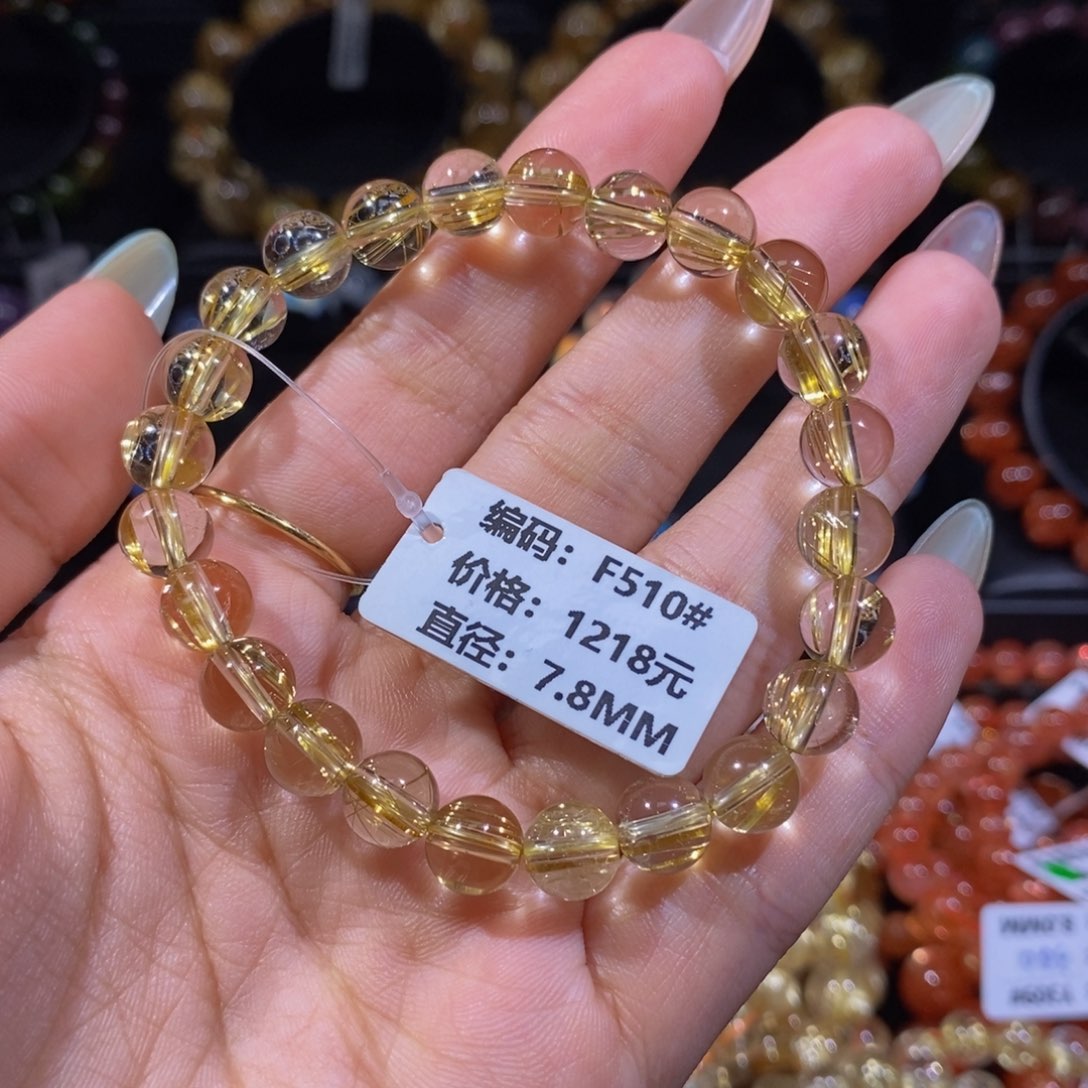 发晶手链未镶嵌李***解F510#7.8mm