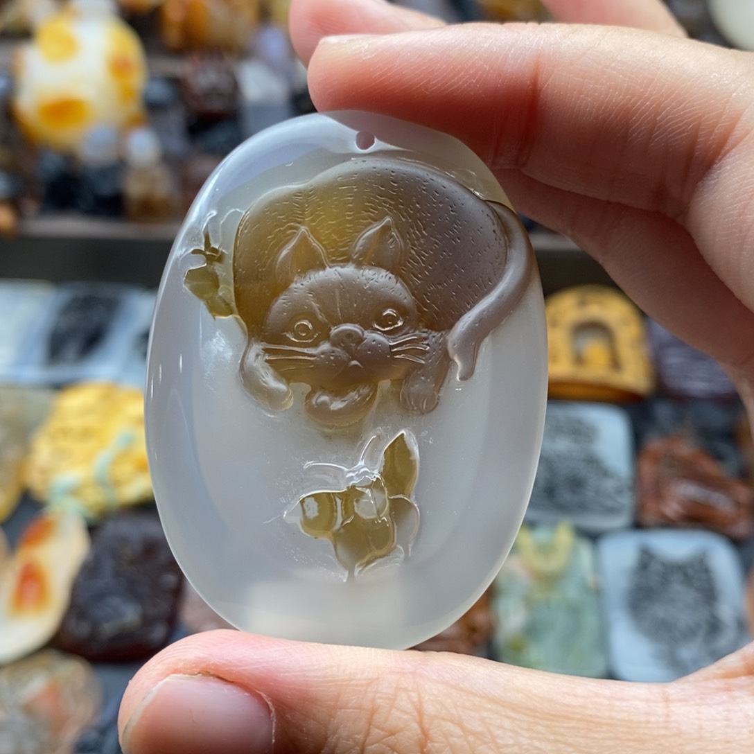 玛瑙/玉髓吊坠(不含链)未镶嵌