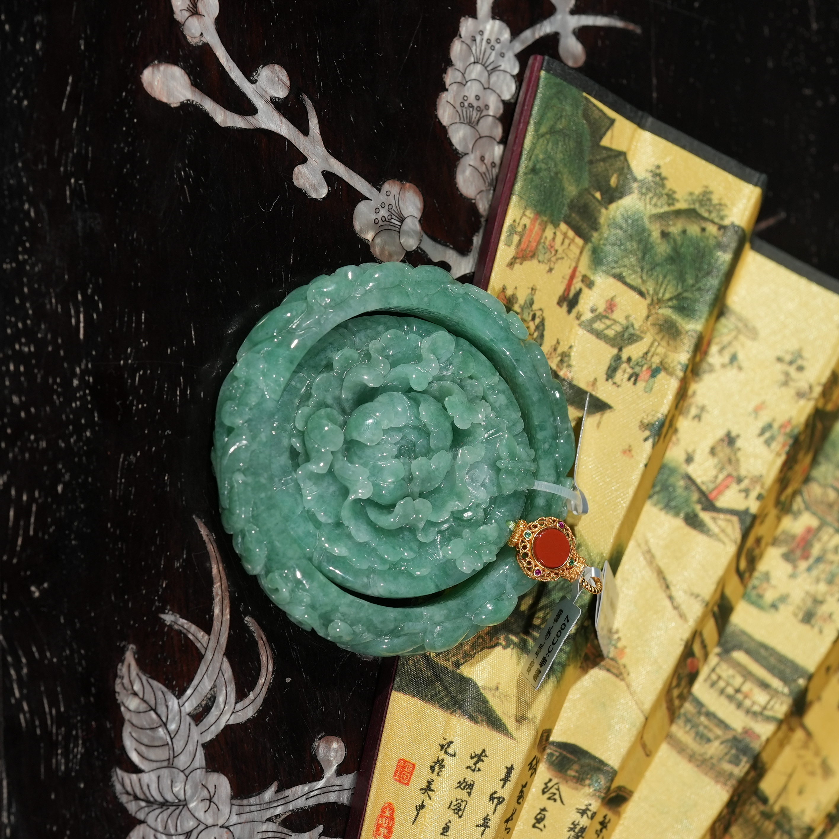 1.8香港王老板-翡翠手镯套装ka106