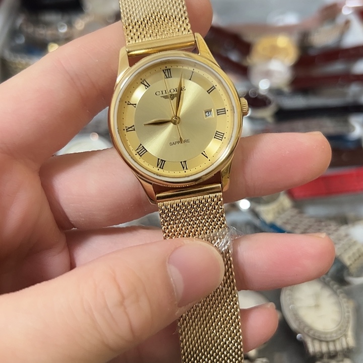 钞***张钢牛皮（革）钢石英机芯