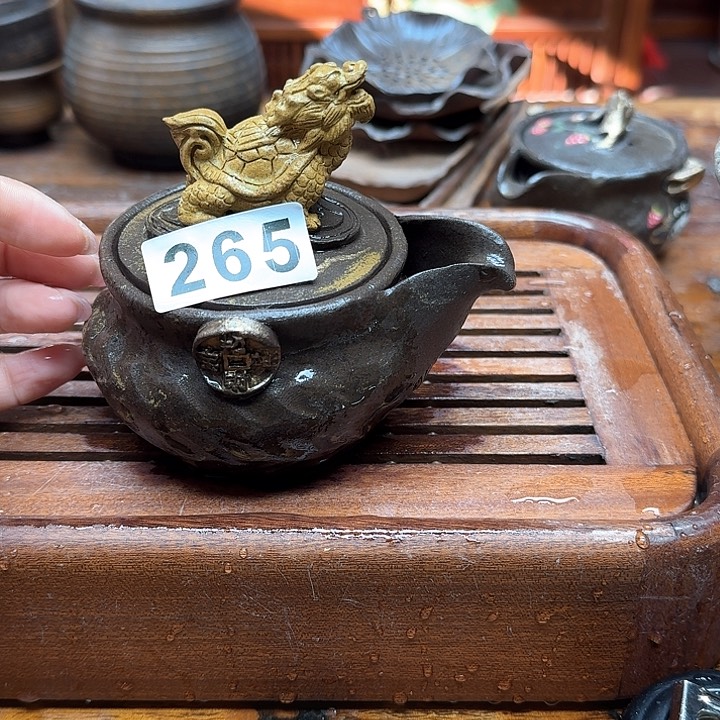 纯手工制作粗陶茶具