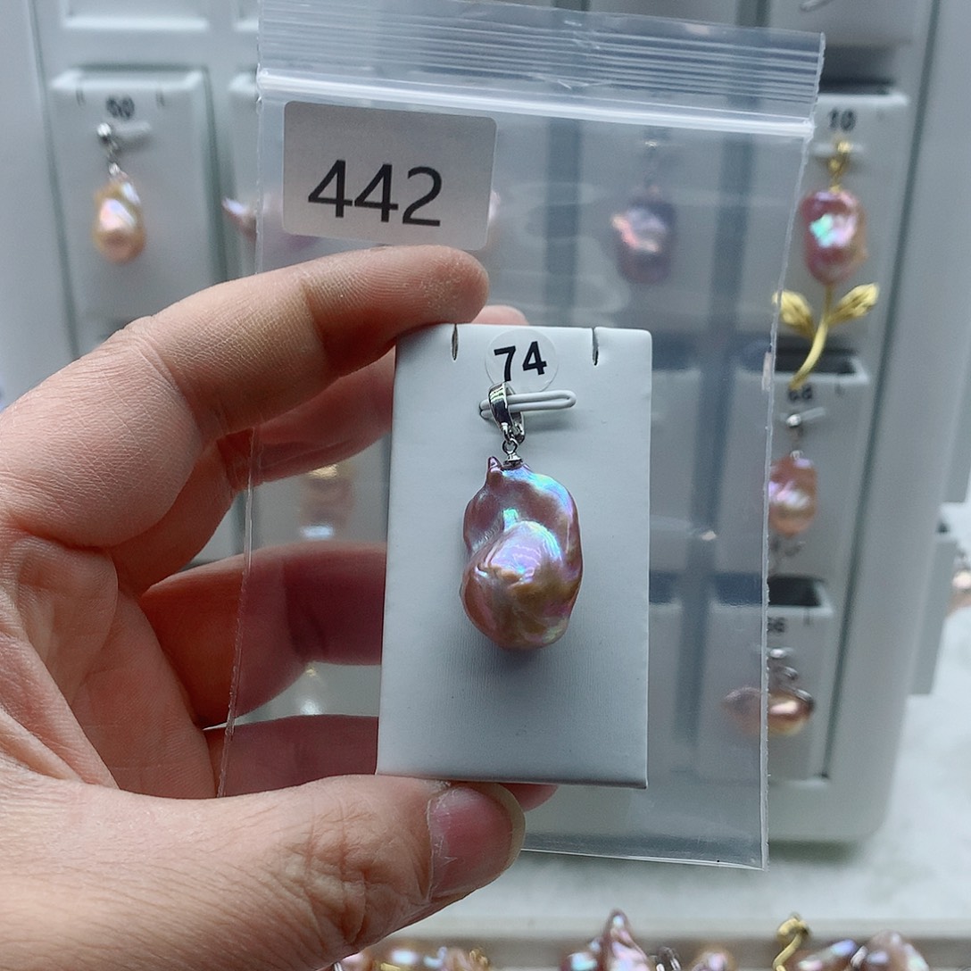 合金淡水珍珠吊坠(不含链)