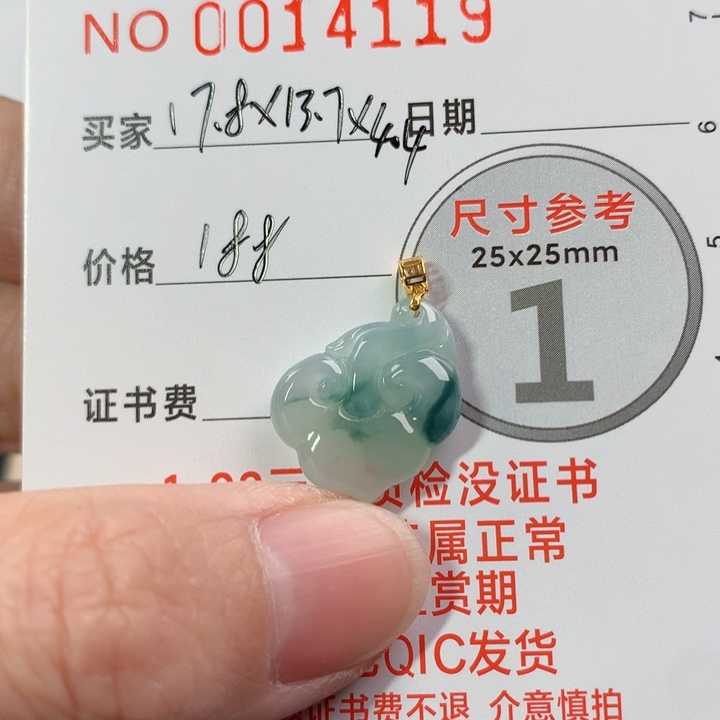 翡翠颈饰未镶嵌小吊坠