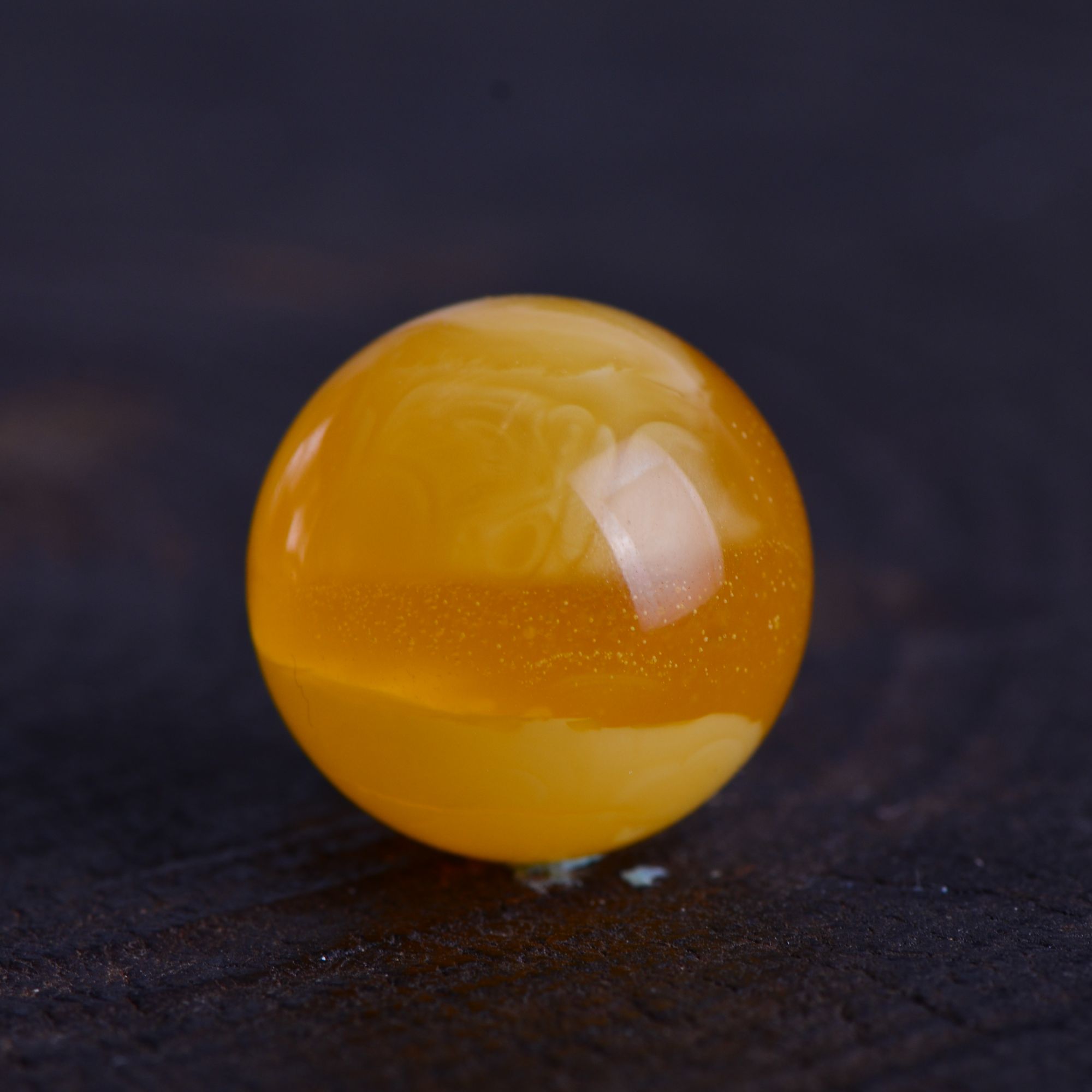焦皮橘红金沙蜜蜡单珠（21.8）