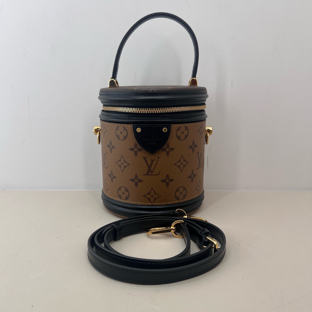 99新 LouisVuitton/路易威登 女士Cannes老花牛皮手提二奢包包