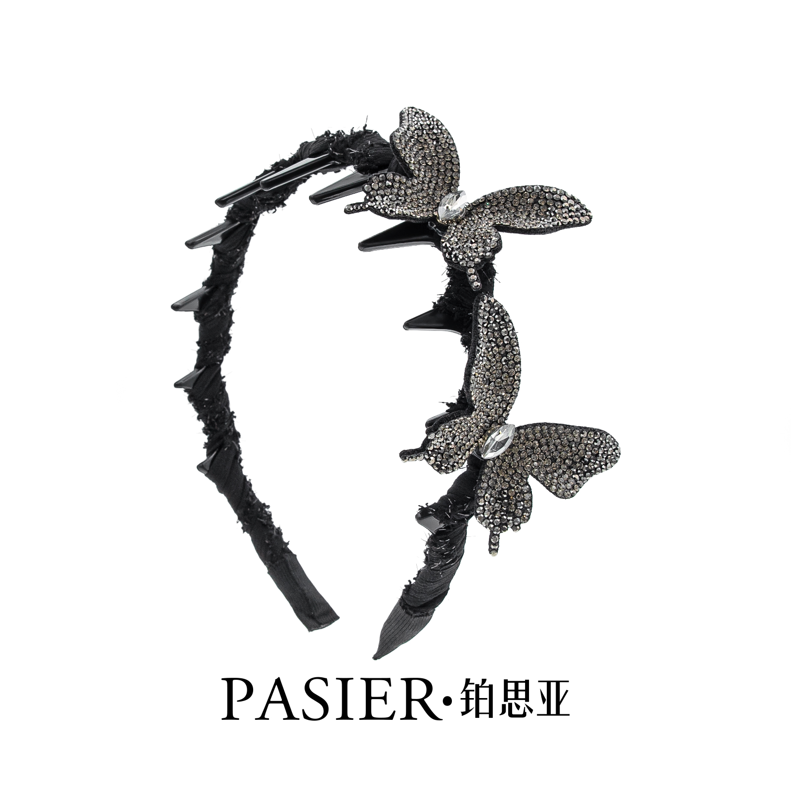 铂思亚 蝶语 法式优雅气质轻松打造高颅顶小香风发箍DR0165