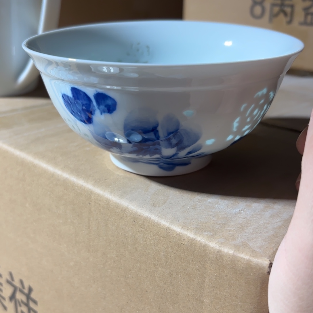 瓷碗景德镇陶瓷米饭碗2个