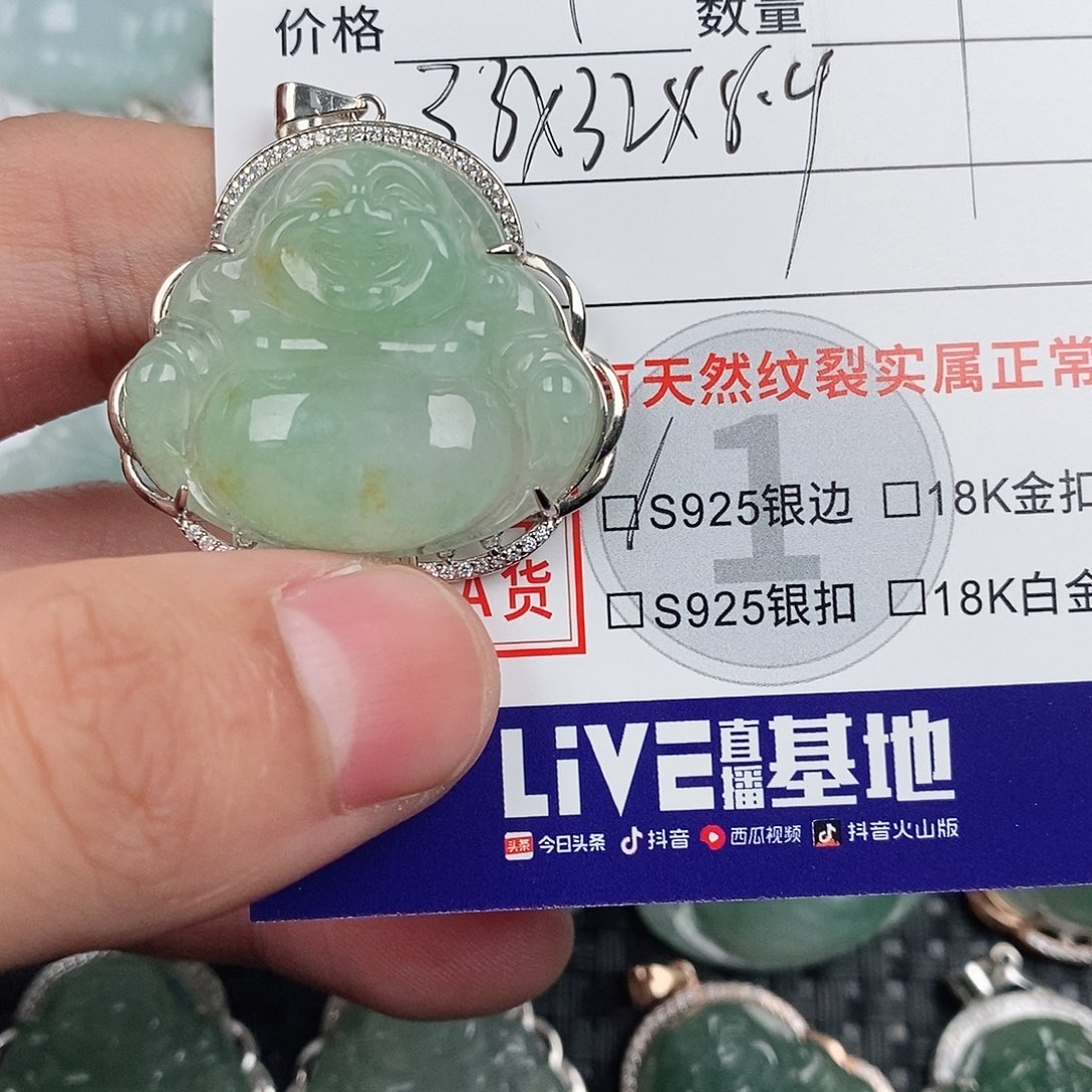 翡翠银S925镶嵌颈饰