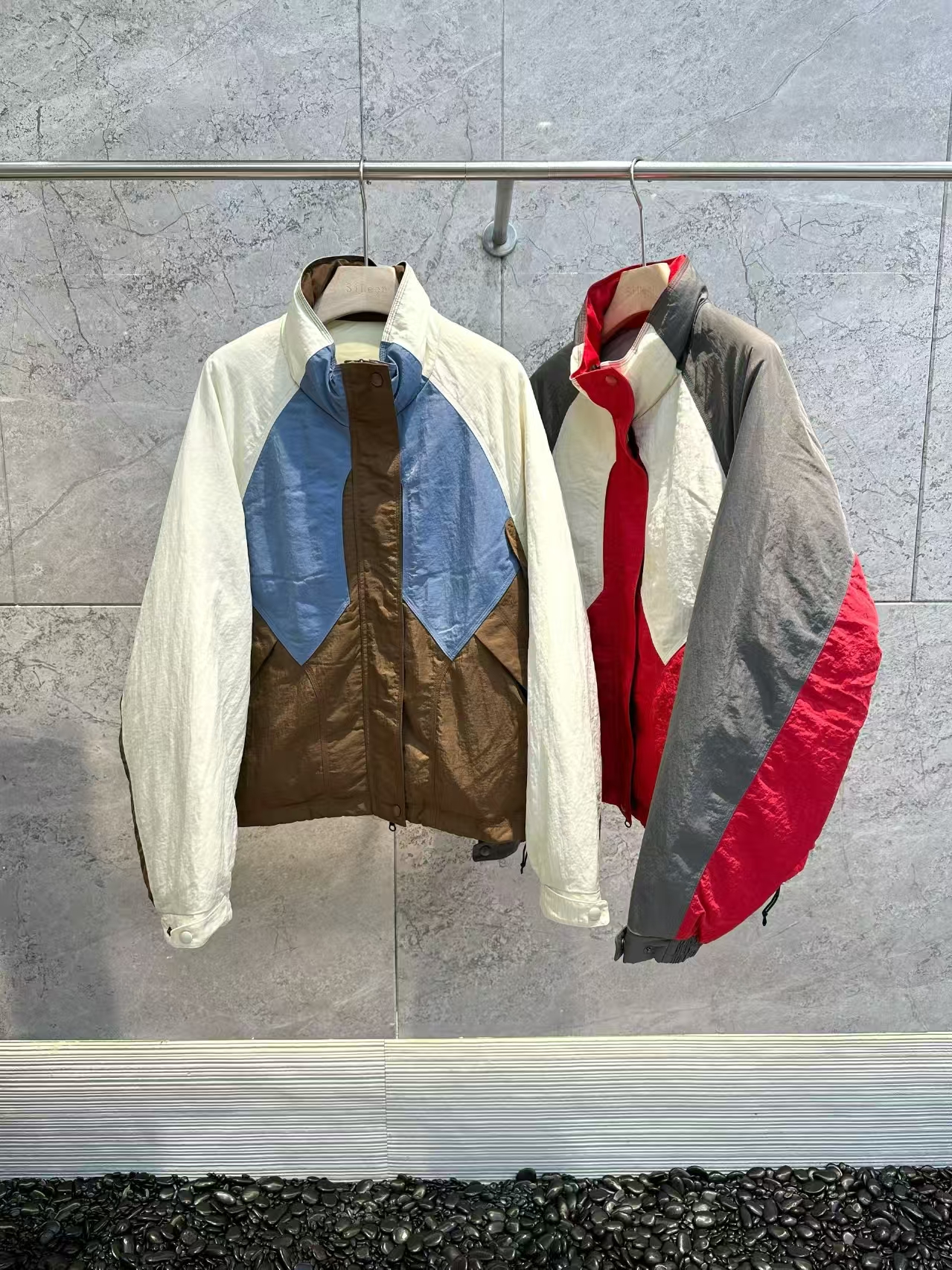 【DongDongZhou】东东周设计师品牌25秋冬立领拼色鹅绒服D0233