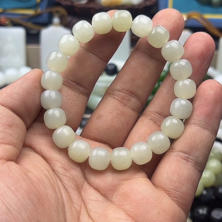 和田玉手串未镶嵌西****3