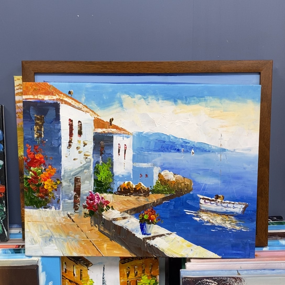 手工手绘精品油画30+40带框