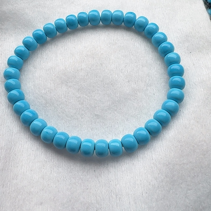 尺寸：6/5左右蓝老型珠手串
