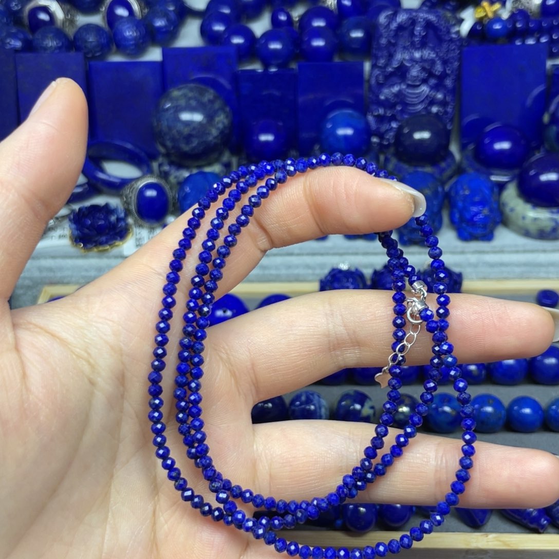 青金石未镶嵌项链