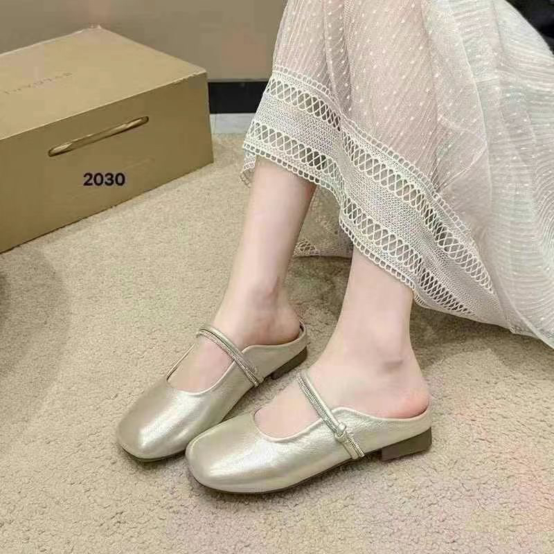 超高跟时装凉鞋银色玛丽珍凉鞋半拖时尚平底傣族风格