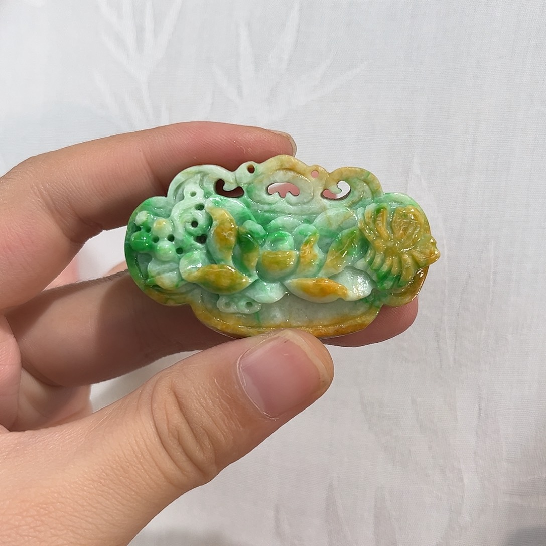 翡翠合金吊坠(赠链)