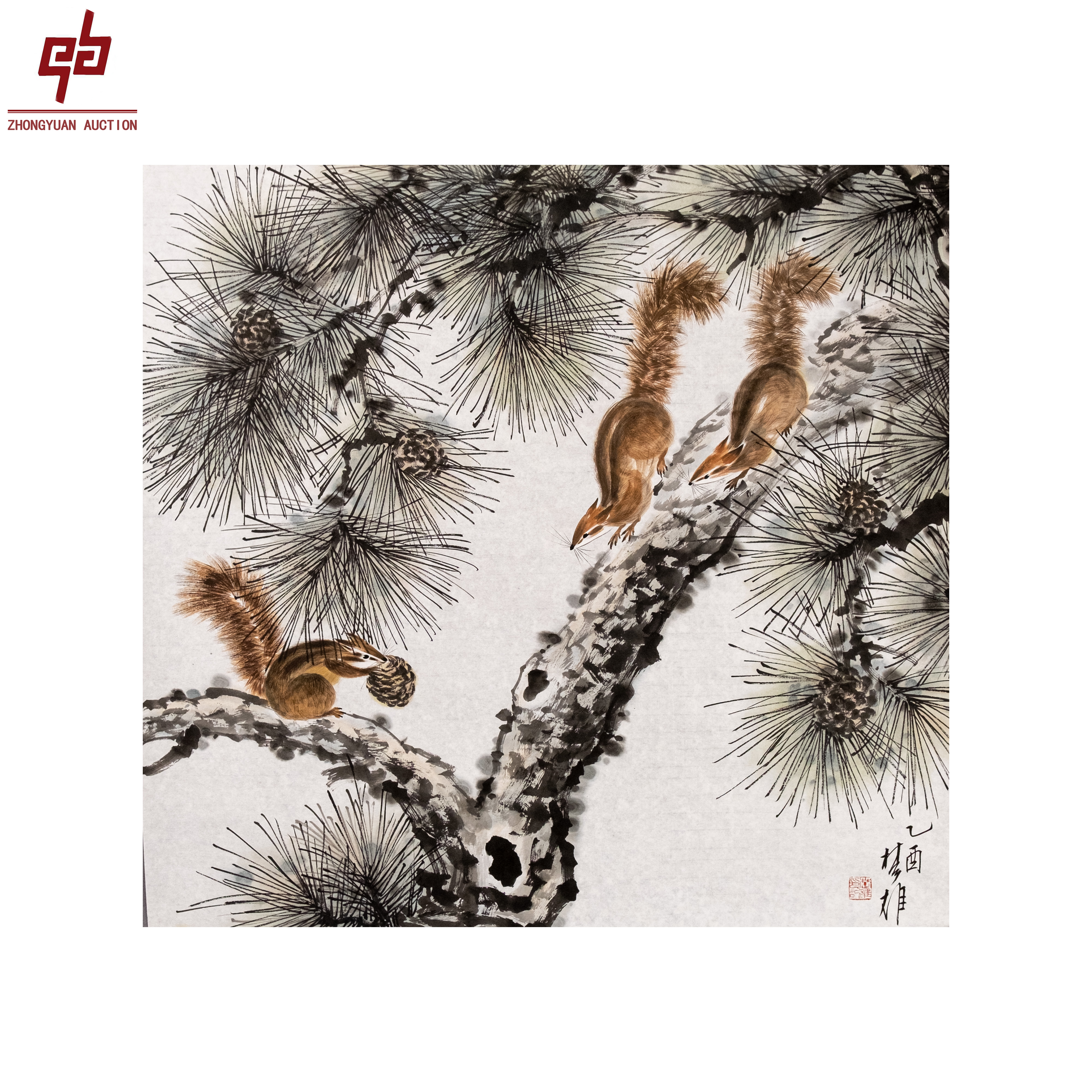 "lot7923 方楚雄 动物 原片 68cm*68cm约4.2平尺"