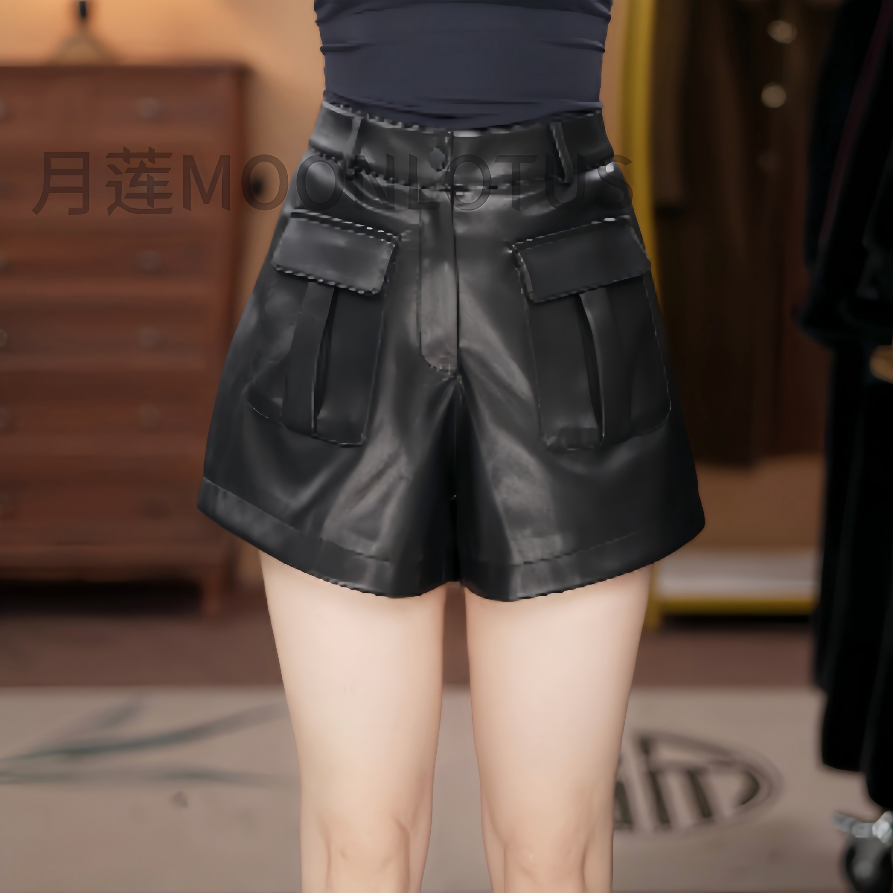 【萍萍专属】89002  秋季欧美风短裤哈伦裤休闲裤百搭阔腿秋冬
