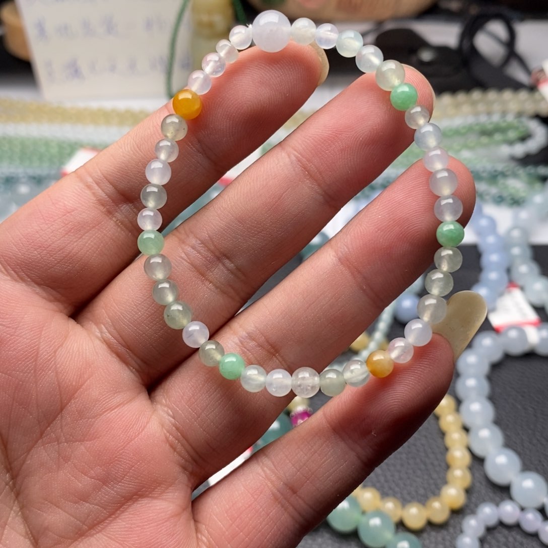 翡翠手链未镶嵌多样性发货